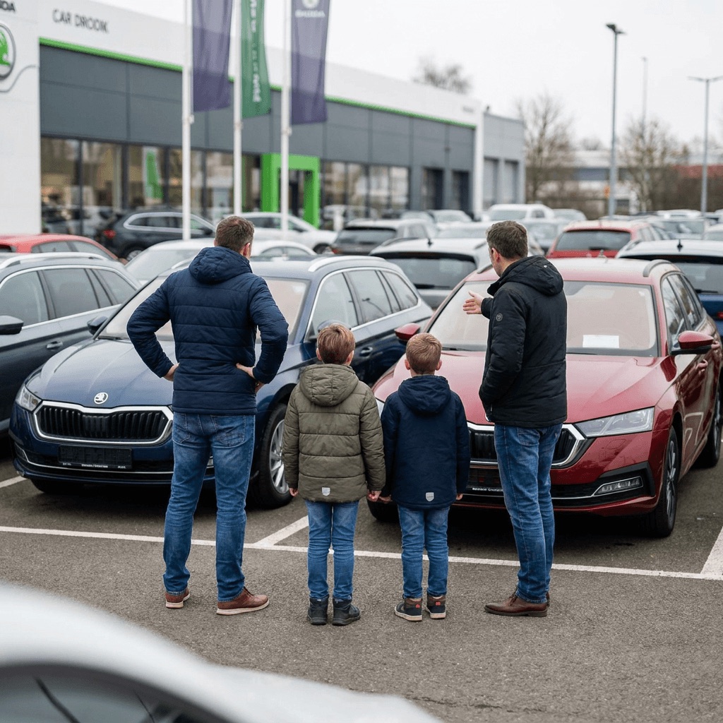 Rodina si vybírá auto
